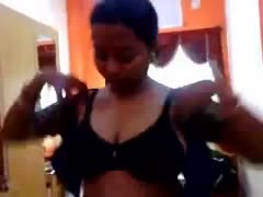 Cute and all natural black haired Indian playgirl puts on her sari